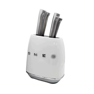 S-Mc~EG Cream Color Knife Set 12 Pieces Stainless Steel Retro Kitchen Cutlery Household Use - Product Image 5