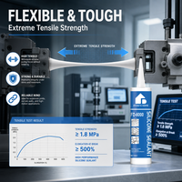 Scellant silicone neutre professionnel FEIDU'S HOME FD-6000 300ml, adhésif haute résistance, forte adhérence, pour construction et étanchéité, bleu