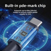 Câble de remplacement Zowie transfrontalier mini DC 3-en-1 100W haute puissance vers allume-cigare Type-C DC 5.5*2.1mm