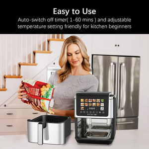 <span class=keywords><strong>Freidora</strong></span> de Aire Digital Multifuncional Sin <span class=keywords><strong>Aceite</strong></span> de 8L y 9L para el Hogar con Pantalla Táctil LCD a Color Personalizada de Acero Inoxidable - Product Image 4