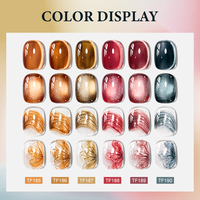 MEET ACROSS 8ml Vernis à ongles gel pailleté 6 couleurs Gel magnétique effet araignée 3D Gel dur UV LED Gel magnétique pour nail art