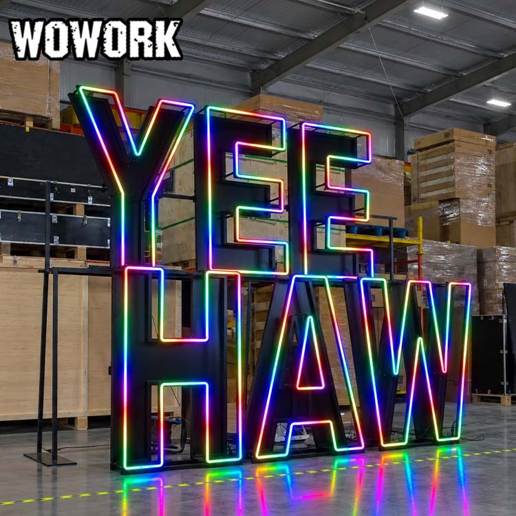 2026 3ft Iron Metal LED RGB Neon Boy Collapsible Foldable Marquee Numbers Light Props for Kids Birthday Party Event Decoration · image 2