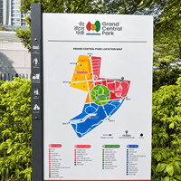 Panneaux de signalisation personnalisés imprimés UV avec cartes multilingues pour les parcs, les jardins botaniques et les sites touristiques extérieurs
