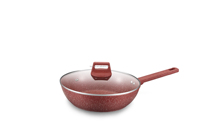 Casseroles en aluminium moulé avec revêtement en pierre de granit céramique antiadhésive de luxe Casseroles Casseroles Wok Poêle à frire Marmites de cuisson Batterie de cuisine