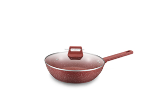 Casseroles en aluminium moulé avec revêtement en <span class=keywords><strong>pierre</strong></span> de granit céramique antiadhésive de luxe Casseroles Casseroles Wok Poêle à frire Marmites de cuisson Batterie de cuisine - Product Image 6