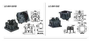 Prise extérieure étanche DFL1025 avec couvercle étanche IP66 15A 125V, prise industrielle carrée avec couvercle rond - Product Image 3