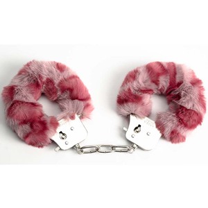 Vente chaude est réaliste police jouet menottes fantaisie bondage sex toys xxx fer métal menottes lourdes avec des menottes à fourrure rose - Product Image 1