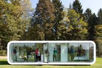 Maisons préfabriquées en conteneurs Apple Cabin de style moderne du milieu du siècle, 20/40 pieds, hôtels mobiles, petits bureaux, cuisine, chambre, bureau à domicile