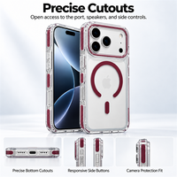 Coques de téléphone transparentes antidérapantes C0553 Crystal Clear Design pour la protection de l'appareil photo, compatibles avec iPhone 17 Air 16 15 14 13 12 11 18 Pro Max