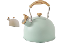 Bouilloire sifflante en acier inoxydable 3L, design moderne, outil de cuisine pour la maison, peinture en couleur, bakélite, eau bouillante, thé 2,5 L