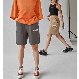 Custom Breathable Eco-Friendly Elastic Waist Hot Summer Sweat <b>Cargo</b> Pockets Jogging <b>Shorts</b> for <b>Women</b> Gym Casual Wear - Product Image 3