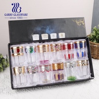 Gobelet en verre GARBO personnalisé avec impression, style marocain, verre à eau, jus, thé, style royal doré, 6 oz, ensemble de gobelets