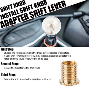 Dandelion Style Car Gear <b>Shift</b> <b>Knob</b> 70mm M12*1.25 Plastic Ergonomic Design For Manual Transmission Vehicles - Product Image 5