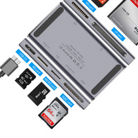 Lector de Tarjetas USB 3.0 de Alta Velocidad FB 886 con Carcasa Metálica para Tarjetas CF, SD, MS, M2, TF, para Cámara, Laptop, PC