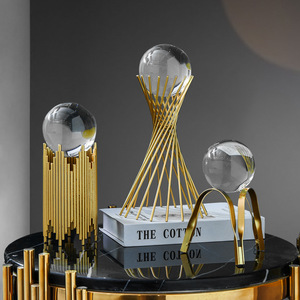 Casa Ornamentos Interior Moderno Nórdico Mesa Sala Acessórios De Ouro Outros Luxo Decoração De Cristal Decoração De Casa Bola De Vidro - Product Image 2