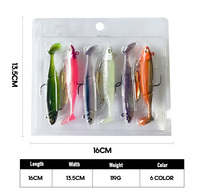 Leurre souple pré-monté Raylor Custom 90mm 15g en silicone dichroïque lesté avec queue de pagaie et hameçons, emballage inclus