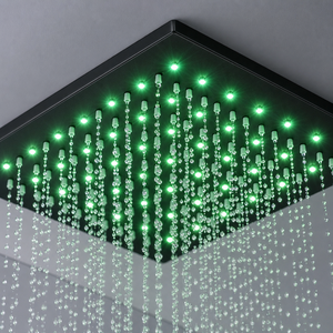 Sistema <span class=keywords><strong>Doccia</strong></span> Moderno con Doppia Soffione a LED, 6 Getti Idromassaggio e Doccetta con Valvola Nascosta per <span class=keywords><strong>Bagno</strong></span> Spa - Product Image 2