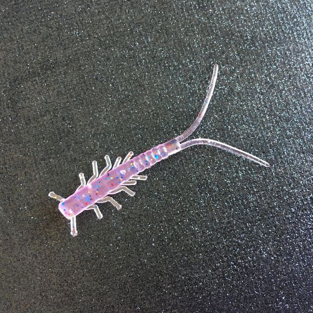 Freshwater Fishing 5 Colors Silicone Worm Lure PVC Fishing Lure Needle Tail Soft Bait 70mm 1.2g Fork Tail Soft Worm Soft Bait