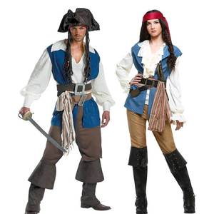Costume de pirate des Caraïbes pour homme, pour Halloween, fête costumée, spectacle sur scène, jeu de rôle - Product Image 1