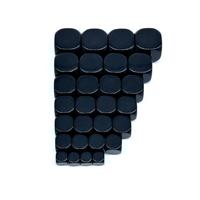 Jeu de dés en acrylique noir vierge de luxe, personnalisable avec logo, durable, à coins carrés, finition brillante, pour jeux de table et enseignement, direct usine