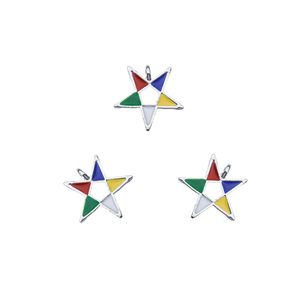 DIY Fabrication de Bijoux Métal Émail Lettre Grecque Club Signe Ordre Étoile Orientale Charme Maçonnique Sororité OES <span class=keywords><strong>Pendentif</strong></span> Mode - Product Image 2