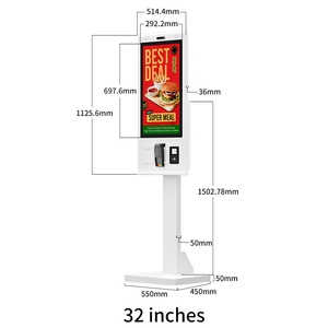 Borne de paiement tactile 21,5 pouces blanche, machine de consultation en libre-service sous Android et Windows - Product Image 4