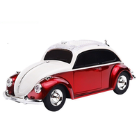 Modèle de voiture taxi rétro en gros pour enceinte sans fil avec lumières RVB colorées, cadeau en plastique pour fêtes et bureau à domicile