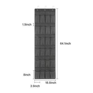 Hanging Bag With Metal <b>Hooks</b> Over the Door <b>Shoe</b> Organizers 24 Mesh Pockets Hanging Bag Fabric <b>Shoe</b> Rack - Product Image 1