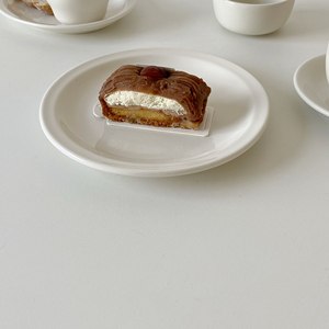 Dessertrestaurant Ins Koreaanse stijl Volledig romig wit servies/Smalle rand bord Platte schaal Ontbijtbord Dik - Product Image 2