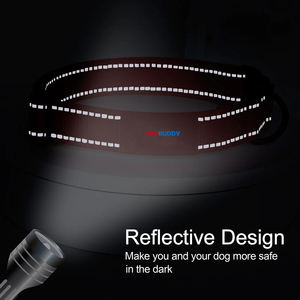 <span class=keywords><strong>Collar</strong></span> reflectante para perro con correa totalmente ajustable, parche impreso personalizado, <span class=keywords><strong>Collar</strong></span> duradero de nailon para perro para seguridad nocturna - Product Image 3