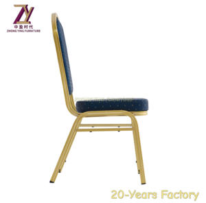 Hot Sale Wholesale Luxury Blue Metal Iron <b>Stackable</b> <b>Chairs</b> for Apartment Hotel Weddings - Product Image 4