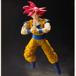 Figurine de collection Son Goku <span class=keywords><strong>Super</strong></span> <span class=keywords><strong>Saiyan</strong></span> God <span class=keywords><strong>Cheveux</strong></span> Rouges pour la décoration intérieure et l'affichage en boutique de cadeaux - Product Image 4