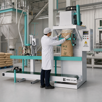 Machine de remplissage de sacs de 25 kg, machine de conditionnement de sacs de 25 kg, silo transparent, décharge par induction photoélectrique