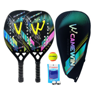 Raquette de Tennis pour meilleur partenaire <span class=keywords><strong>2023</strong></span> grandes ventes raquette de Tennis de plage en fibre de carbone et de verre avec housse de sac de protection visage doux nouveau - Product Image 1