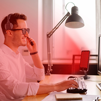 Appareil de luminothérapie LED portable à lumière rouge et proche infrarouge 660nm/850nm pour la gestion ciblée de la douleur, les soins de la peau et la lampe de voyage