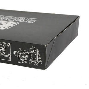 Boîte d'emballage de desserts noire personnalisée avec logo Boîte de pâtisserie de beignet <span class=keywords><strong>en</strong></span> carton plat pour boulangerie à emporter - Product Image 6