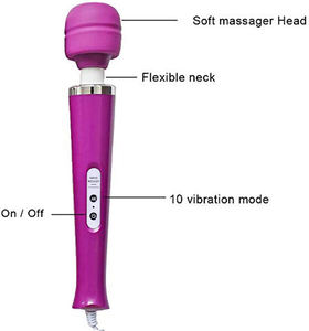 Ci ricarica massaggiatore corpo magico massaggiatore personale bacchetta con cordino EU/UK elettrico Wand vibratore per il rilassamento muscolare - Product Image 3