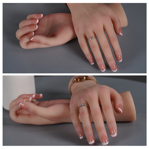 Eta realista silicona protésica mano pantalla joyería mujer mano modelo acrílico uñas modelo manicura entrenador práctica mano - Product Image 4