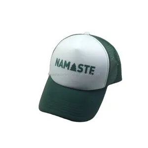 Tragbare gebogene Trim Baseball Arket Hut benutzer definierte gestickte Baseball kappe Design Mesh Hats grüne Farbe