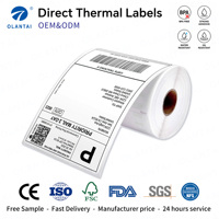 Rouleaux d'étiquettes thermiques directes imperméables et recyclables 4x6 pouces, autocollants résistants pour imprimante logistique express
