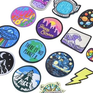 Tình yêu tốt Vibes thêu quần áo các bản vá lỗi tùy chỉnh hạnh phúc cắm trại Pow hành tinh thêu sắt trên vá cho quần áo <span class=keywords><strong>hat</strong></span> Túi - Product Image 4