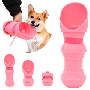 Cangkir Lipat Silikon Portabel Kapasitas Besar untuk Anjing dan Kucing, Tempat Makan Hewan Peliharaan Bulat untuk Luar Ruangan dengan Tempat Minum untuk Jalan-Jalan Anjing - Product Image 1