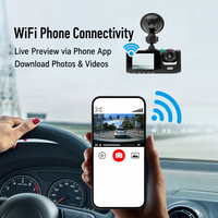 Caméra de rétroviseur de voiture DVR, enregistreur de conduite, vision nocturne, 1080P IPS, double objectif, grand angle 170°, caméra embarquée étanche