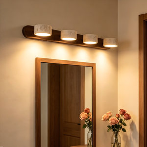 Lámpara de Pared LED de Travertino Amarillo Estilo Wabi-Sabi, para Dormitorio, Cabecera, Temperatura de Color Ajustable, Diseño de Barra Larga - Product Image 2
