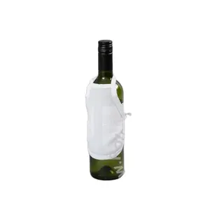 Бесплатная доставка, белые фартуки для винных бутылок с сублимационной печатью