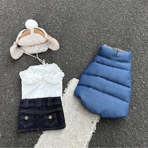 ZHONGYA Gilet en jean rembourré en coton double face coupe-vent très populaire pour chiens <span class=keywords><strong>Yorkshire</strong></span> Terrier, idéal pour l'hiver, pour chiots et animaux de compagnie - Product Image 2