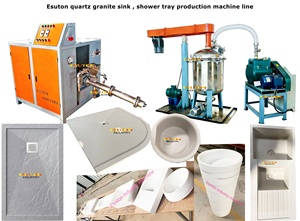 Machine à fabriquer des éviers en quartz, ligne de production d'éviers en quartz <span class=keywords><strong>noir</strong></span>, machine de moulage pour éviers en <span class=keywords><strong>granit</strong></span> et receveurs de douche, moule pour éviers en quartz - Product Image 2