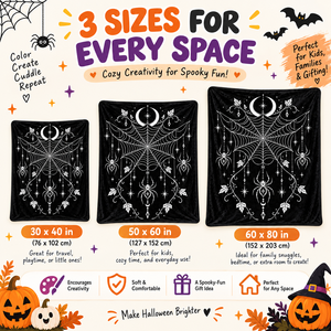 Custom Halloween DIY Coloring Personalized <b>Blanket</b> Sofa Flannel Fleece <b>Blanket</b> for Bedroom Gift Use - Product Image 5