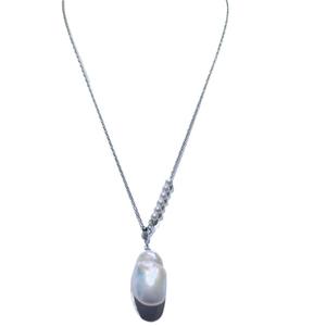 Collier en perles d'eau douce naturelles de Zhuji, design géométrique, accessoires en argent pur, y compris un pendentif Dabalok, unique pour femmes - Product Image 5