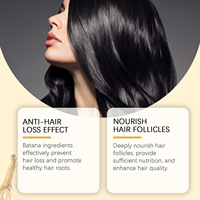 Hoegoa Huile de Soin Capillaire Végétalienne et Herbal Batana Hydratante Nourrissante pour Follicules Pilaire Lisses, Huile Essentielle pour Cheveux Sains